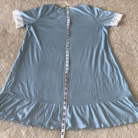 SHEIN blue nightgown with ribbon size: Medium - Picture 14 of 16